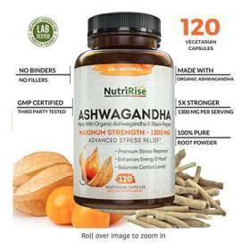 NutriRise Organic Ashwagandha Capsules 1950mg – Buy Online at AbmarketX
