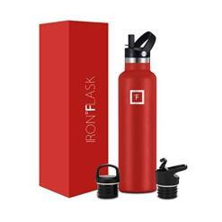 IRON °FLASK 18 oz Stainless Steel Water Bottle – Fire Red – Buy Online at AbmarketX