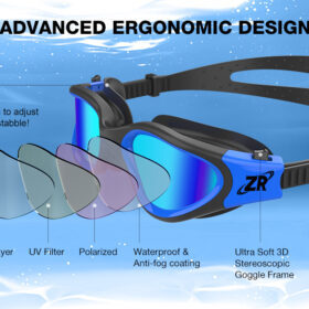 ZIONOR G1 Polarized Swimming Goggles – Mirror Blue – Buy Online at AbmarketX