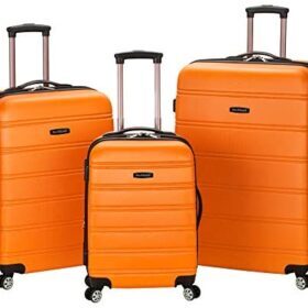 Rockland Melbourne Lightweight Expandable Hardside Spinner Wheel Luggage – Pink – Buy Online at AbmarketX