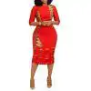 VERWIN Split Half-Sleeve Print Sheath Midi Dress – Buy Online at AbmarketX