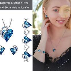Leafael Infinity Love Birthstone Heart Crystal Pendant Necklace – Buy Online at AbmarketX