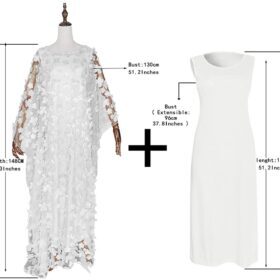 Ladies Stylish Applique Flower Tube Full-length Long Dress – Buy Online at AbmarketX