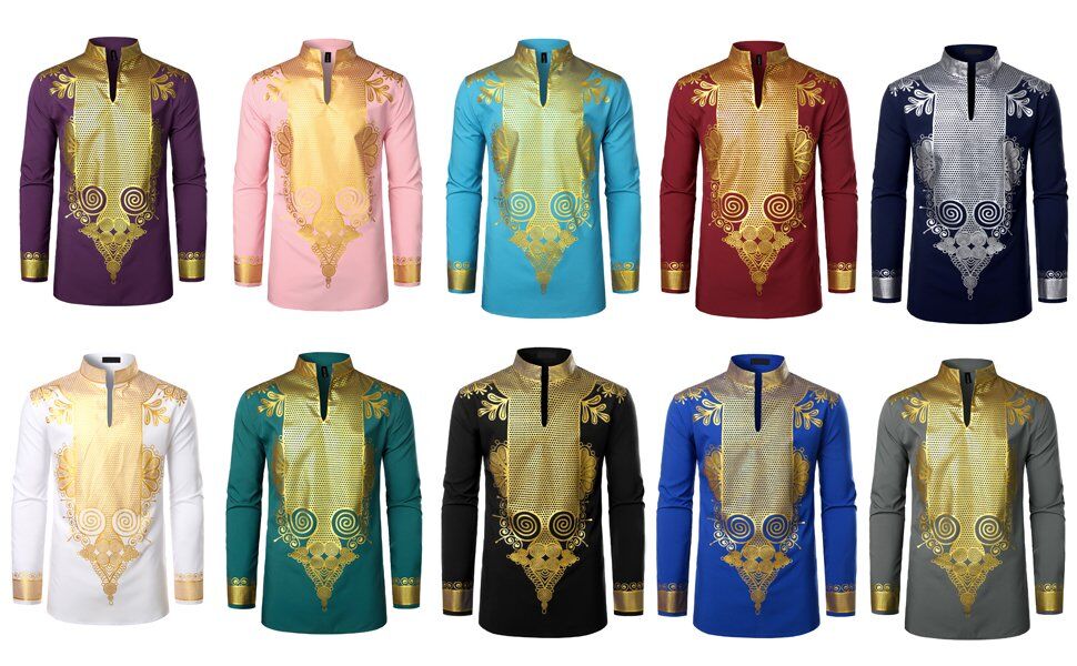 LucMatton Men's African Dashiki Shirt - Image 6