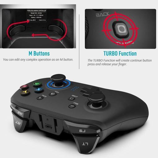 Black Forty4 Gaming Controller - Image 6