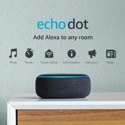 Echo Dot 3rd Generation Smart Speaker with Alexa – Charcoal – Buy Online at AbmarketX