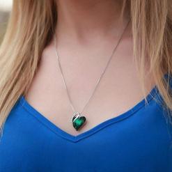 Leafael Infinity Love Birthstone Heart Crystal Pendant Necklace – Buy Online at AbmarketX