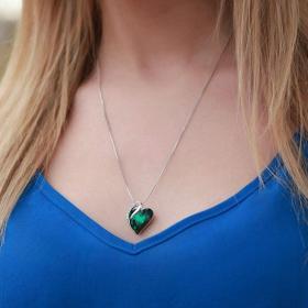 Leafael Infinity Love Birthstone Heart Crystal Pendant Necklace – Buy Online at AbmarketX