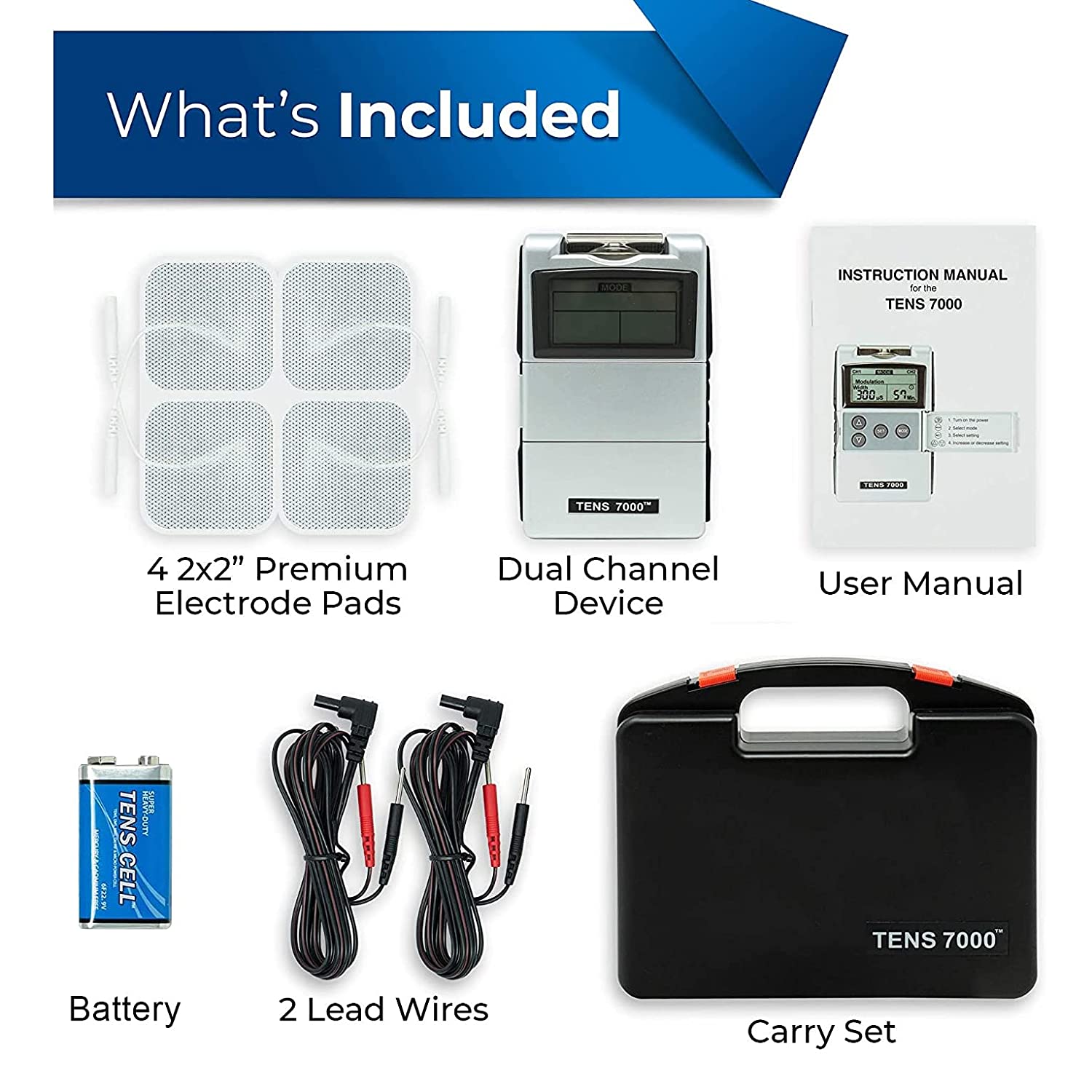TENS 7000 Digital TENS Unit with Accessories – Buy Online at AbmarketX