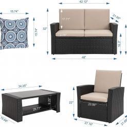 Shintenchi 4-Piece Outdoor Patio Furniture Set – Buy Online at AbmarketX