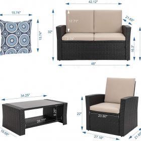 Shintenchi 4-Piece Outdoor Patio Furniture Set – Buy Online at AbmarketX