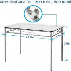 VECELO 5-Piece Dining Table Set with 4 Chairs and 4 Placemats – Buy Online at AbmarketX