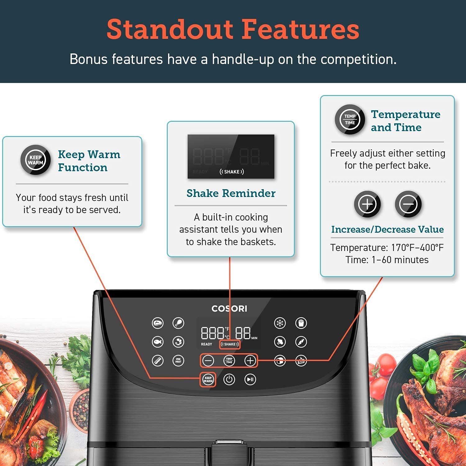Cosori CS158-RXB 5.5L Smart Air Fryer – Buy Online at AbmarketX