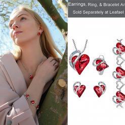 Leafael Infinity Love Birthstone Heart Crystal Pendant Necklace – Buy Online at AbmarketX