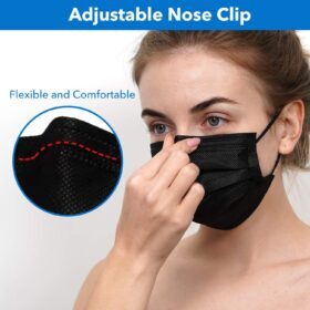 Disposable Face Masks, Black, 3-Layer Protection – ZTANPS – Buy Online at AbmarketX