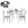 VECELO 5-Piece Dining Table Set with 4 Chairs and 4 Placemats – Buy Online at AbmarketX