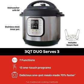 Instant Pot Duo Mini 3 Quart – 7-in-1 Electric Pressure Cooker – Buy Online at AbmarketX