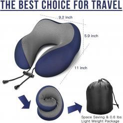 MLVOC Memory Foam Travel Neck Pillow with Eye Mask – Buy Online at AbmarketX