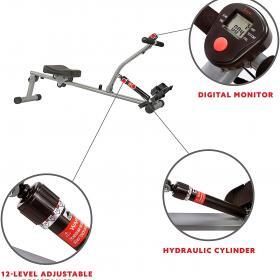 Sunny Health & Fitness Compact Adjustable Rowing Machine – Buy Online at AbmarketX