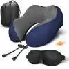 MLVOC Memory Foam Travel Neck Pillow with Eye Mask – Buy Online at AbmarketX