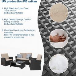 Shintenchi 4-Piece Outdoor Patio Furniture Set – Buy Online at AbmarketX
