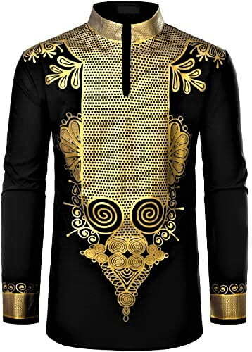 LucMatton Men's African Dashiki Shirt - Image 2