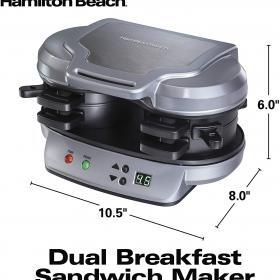 Hamilton Beach Dual Breakfast Sandwich Maker with Timer – Buy Online at AbmarketX
