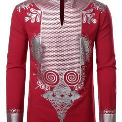 LucMatton Men’s Metallic Gold Dashiki – Black Shirt – Buy Online at AbmarketX