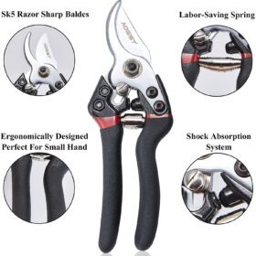 Pozzolanas 7.5″ Pruning Shears Garden Clippers Plant Scissors – Buy Online at AbmarketX