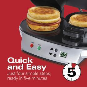 Hamilton Beach Dual Breakfast Sandwich Maker with Timer – Buy Online at AbmarketX