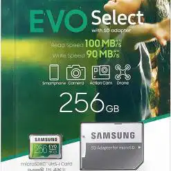 Samsung EVO Select 256GB MicroSDXC memory card – Buy Online at AbmarketX
