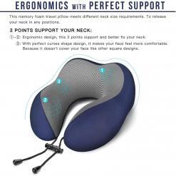 MLVOC Memory Foam Travel Neck Pillow with Eye Mask – Buy Online at AbmarketX