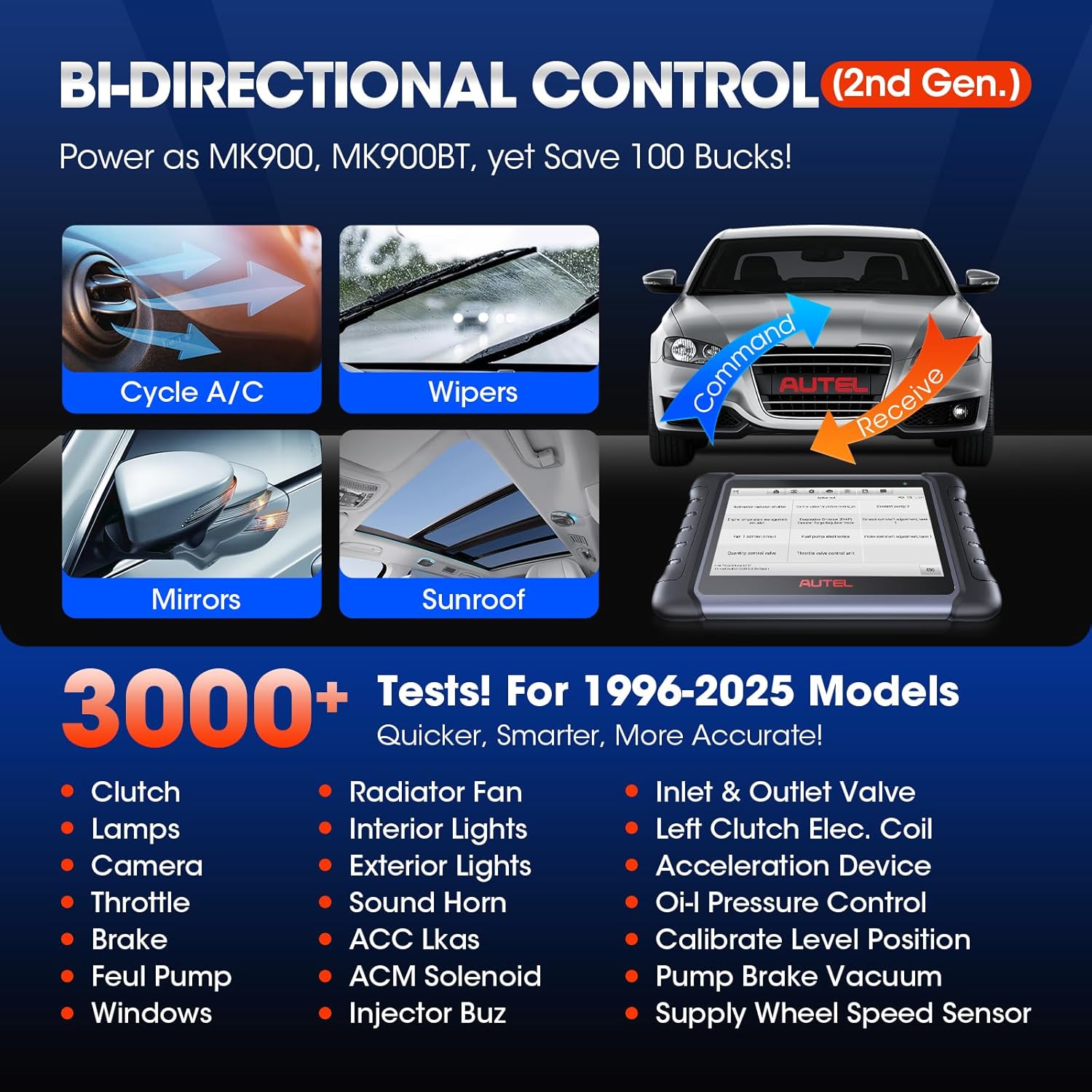 Autel MaxiCOM MK808S: 2025 Bidirectional Diagnostic Tool – Buy Online at AbmarketX