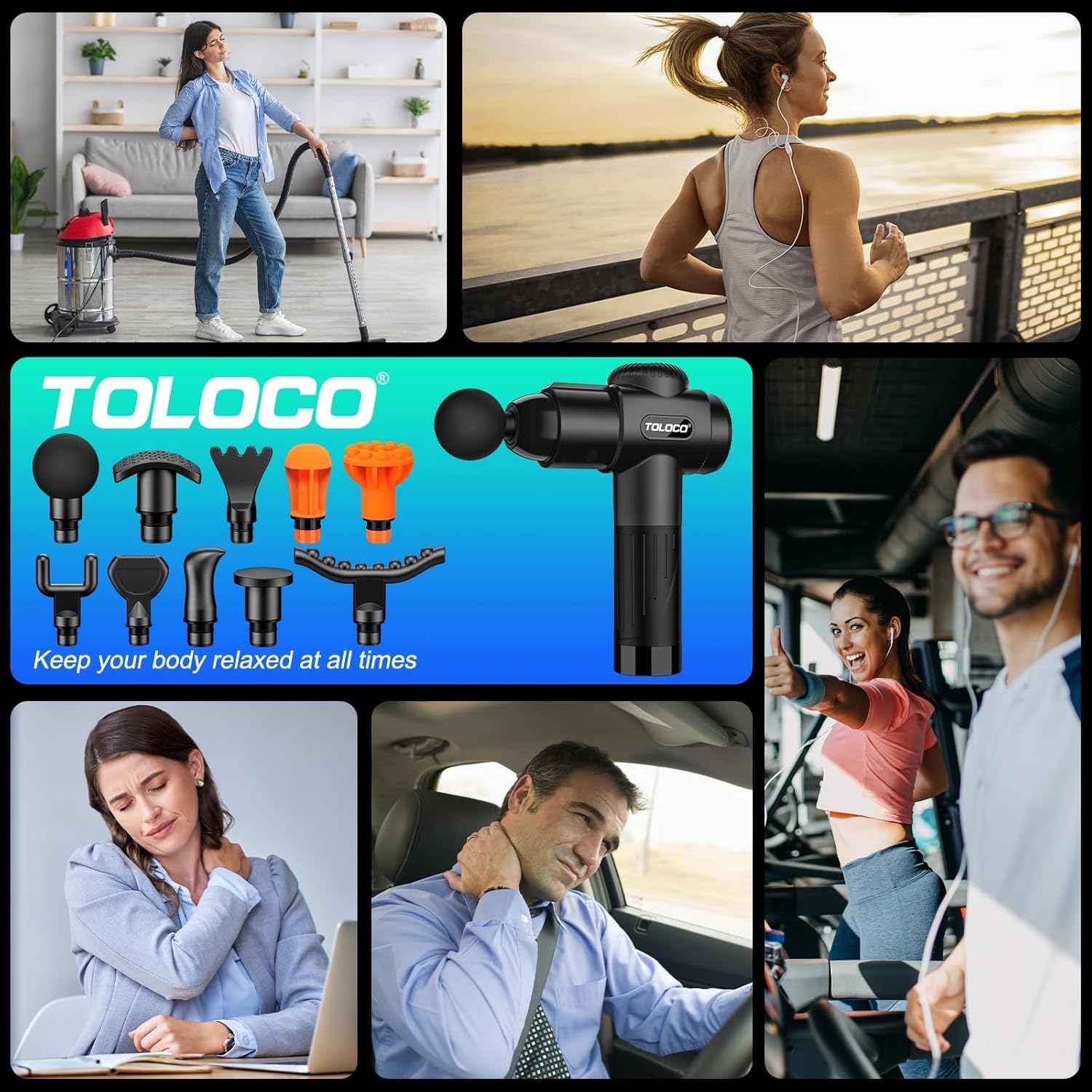 TOLOCO Deep Tissue Percussion Massager -Massage Gun – Buy Online at AbmarketX