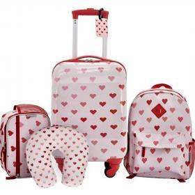 Travelers Club 5 Piece Kids’ Luggage Set, Hearts – Buy Online at AbmarketX