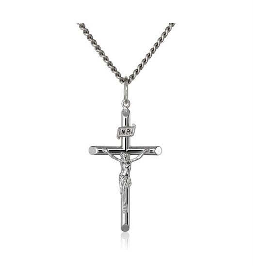 Amazon Essentials Men’s Silver Crucifix Necklace – Buy Online at AbmarketX