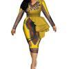 Women’s Dashiki Bodycon Ruffle Dress – Buy Online at AbmarketX