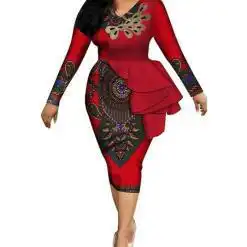 iooiooi Women’s Long Sleeve Dashiki Bodycon Dress – Buy Online at AbmarketX