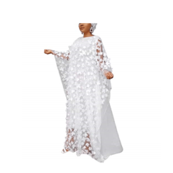 Ladies Stylish Applique Flower Tube Full-length Long Dress – Buy Online at AbmarketX