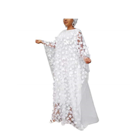 Ladies Stylish Applique Flower Tube Full-length Long Dress – Buy Online at AbmarketX