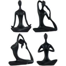 OwMell 4-Piece Ceramic Yoga Pose Figurine Set – Buy Online at AbmarketX