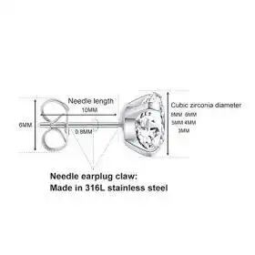 Wssxc 6 Pairs Hypoallergenic Stud Earrings Set – Buy Online at AbmarketX