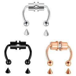 WITUONE 16G Magnetic Horseshoe Nose Rings – Buy Online at AbmarketX