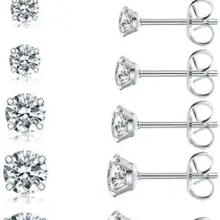 Wssxc 6 Pairs Hypoallergenic Stud Earrings Set – Buy Online at AbmarketX