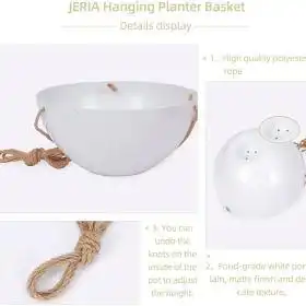 ERIA 4‑Pack 10 inch Speckled White Hanging Planter Basket – Buy Online at AbmarketX