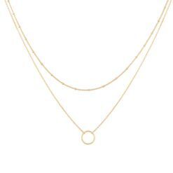 Mevecco Layered Heart Necklace