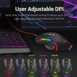 Redragon M602 RGB Wired Gaming Mouse – Black – Buy Online at AbmarketX
