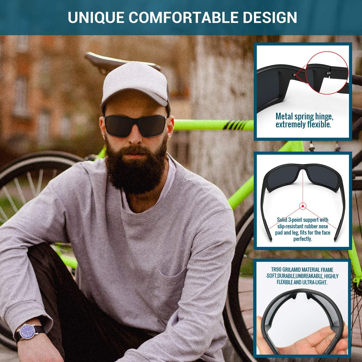 TOREGE TR24 Sports Polarized Sunglasses – Unisex - Image 11