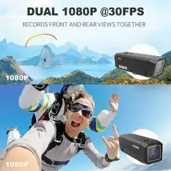 Rexing A1 Two Way Action Camera – Front & Back – Buy Online at AbmarketX