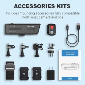 Rexing A1 Two Way Action Camera – Front & Back – Buy Online at AbmarketX